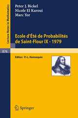 9783540108603-3540108602-Ecole d'Ete de Probabilites de Saint-Flour IX, 1979 (Lecture Notes in Mathematics, 876) (French Edition)