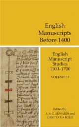 9780712358835-0712358838-English Manuscripts Before 1400: English Manuscript Studies 1100-1700 Volume 17 (Volume 17)