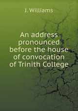 9785519203074-5519203075-An address pronounced before the house of convocation of Trinith College