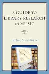 9780810861480-0810861488-A Guide to Library Research in Music