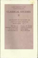 9780806110622-0806110627-Lectures in memory of Louise Taft Semple: second series, 1966-1970 (University of Cincinnati. Classical studies, v. 2)