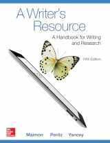 9781259992995-1259992993-A Writer's Resource (comb-version) 5e with MLA Booklet 2016 and Connect Composition Access Card