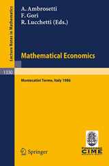 9783540500032-3540500030-Mathematical Economics: Lectures given at the 2nd 1986 Session of the Centro Internazionale Matematico Estivo (C.I.M.E.) held at Montecatini Terme, ... 3, 1986 (Lecture Notes in Mathematics, 1330)