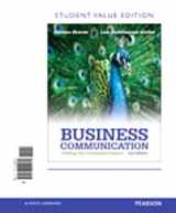 9780133891584-0133891585-Business Communication: Polishing Your Professional Presence, Student Value Edition Plus 2014 Mybcommlab with Pearson Etext -- Access Card Package