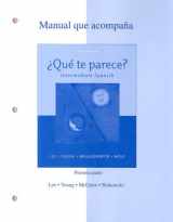 9780072964233-0072964235-Workbook/Lab Manual Part A to accompany ¿Qué te parece? Intermediate Spanish (Spanish Edition)