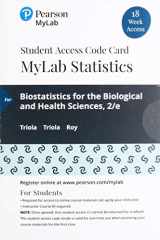 9780135900833-0135900832-Biostatistics for the Biological and Health Sciences -- MyLab Statistics with Pearson eText Access Code