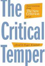 9781641772174-1641772174-The Critical Temper: Interventions from The New Criterion at 40