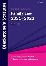 9780192898425-0192898426-Blackstone's Statutes on Family Law 2021-2022 (Blackstone's Statute Series)