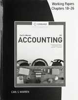 9781337913171-1337913170-Working Papers, Chapters 18-26 for Warren/Jonick/Schneider's Accounting, 28th
