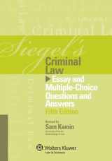 9781454818403-1454818409-Siegel's Criminal Law: Essay and Multiple-Choice Questions and Answers (Siegel's Series)