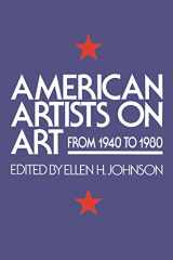 9780064301121-0064301125-American Artists On Art: From 1940 To 1980 (Icon Editions)
