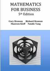 9781986065733-1986065731-Mathematics fo Business: Fifth Edition