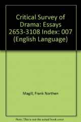 9780893568580-0893568589-Critical Survey of Drama: Essays 2653-3108 Index (English Language)