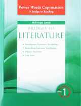 9780618950928-0618950923-Bridges to Literature: Power Words Copymasters: A Bridge to Reading Level 1 Level I