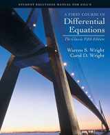 9780534382803-0534382800-A First course in Differential Equations: Student Solution Manual for Zill's Classic Fifth Ed.
