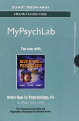 9780205997985-0205997988-NEW MyLab Psychology without Pearson eText -- Standalone Access Card -- for Invitation to Psychology (6th Edition)