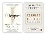 9789123969029-9123969024-Lifespan Why We Age and Why We Don’t Have To By Dr David A. Sinclair and 12 Rules for Life An Antidote to Chaos By Jordan B. Peterson 2 books Collection Set