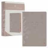 9781639521326-1639521321-The Spiritual Growth Bible, Study Bible, NLT - New Living Translation Holy Bible, Faux Leather, Taupe Embroidered Floral