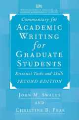 9780472088577-0472088572-Commentary for Academic Writing for Graduate Students, 2d ed.: Essential Tasks and Skills (Michigan Series In English For Academic & Professional Purposes)