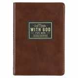 9781642728422-164272842X-One Minute with God for Men 365 Devotions, Brown Faux Leather Flexcover