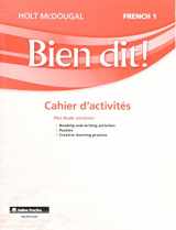 9780547951805-0547951809-Bien Dit!: Cahier d'Activités Student Edition Levels 1a/1b/1 (French Edition)