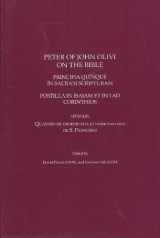 9781576591284-157659128X-Peter of John Olivi on the Bible: Principia Quinque in Sacram Scripturam