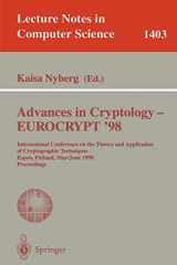 9783540645184-3540645187-Advances in Cryptology – EUROCRYPT '98: International Conference on the Theory and Application of Cryptographic Techniques, Espoo, Finland, May 31 - ... (Lecture Notes in Computer Science, 1403)