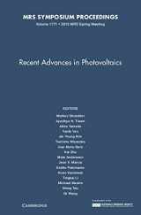 9781605117485-160511748X-Recent Advances in Photovoltaics: Volume 1771 (MRS Proceedings)