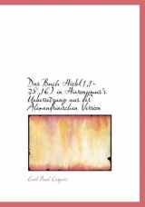 9780554944180-0554944189-Das Buch Hiob in Hieronymus's Uebersetzung Aus Der Alexandrinischen Version (German Edition)
