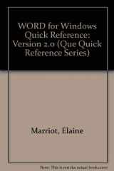 9780880229500-0880229500-Word for Windows 2 Quick Reference (Que Quick Reference Series)