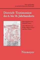 9783484645042-3484645040-Dietrich-Testimonien des 6. bis 16. Jahrhunderts (Texte und Studien zur mittelhochdeutschen Heldenepik, 4) (German Edition)
