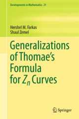 9781441978462-1441978461-Generalizations of Thomae's Formula for Zn Curves (Developments in Mathematics, Vol. 21) (Developments in Mathematics, 21)