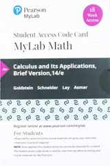 9780135901199-0135901197-Calculus & Its Applications, Brief Version -- MyLab Math with Pearson eText Access Code