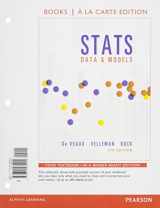 9780134243900-0134243900-Stats: Data and Models, Books a la Carte Edition Plus NEW MyLab Statistics with Pearson eText -- Access Card Package