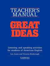9780521312431-0521312434-Great Ideas Teacher's manual: Listening and Speaking Activities for Students of American English