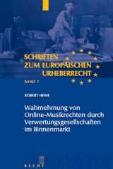 9783899494747-3899494741-Wahrnehmung von Online-Musikrechten durch Verwertungsgesellschaften im Binnenmarkt (Schriften zum europäischen Urheberrecht, 7) (German Edition)