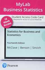 9780137342105-0137342101-Statistics for Business and Economics -- MyLab Statistics with Pearson eText Access Code