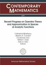 9781470423056-1470423057-Recent Progress on Operator Theory and Approximation in Spaces of Analytic Functions (Contemporary Mathematics, 679)