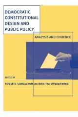 9780262532808-0262532808-Democratic Constitutional Design And Public Policy: Analysis And Evidence (Mit Press)