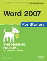 9780596528300-0596528302-Word 2007 for Starters: The Missing Manual
