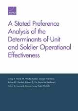 9780833097019-0833097016-A Stated Preference Analysis of the Determinants of Unit and Soldier Operational Effectiveness