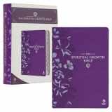 9781639521289-1639521283-The Spiritual Growth Bible, Study Bible, NLT - New Living Translation Holy Bible, Faux Leather, Purple Debossed Floral