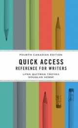 9780205002252-0205002250-Quick Access: Reference for Writers, Fourth Canadian Edition (4th Edition)