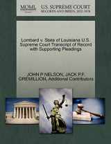 9781270489627-1270489623-Lombard V. State of Louisiana U.S. Supreme Court Transcript of Record with Supporting Pleadings