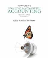 9780133255430-0133255433-Horngren's Financial & Managerial Accounting: The Managerial Chapters (4th Edition)