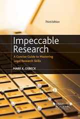 9781642427967-1642427969-Impeccable Research, A Concise Guide to Mastering Legal Research Skills (Coursebook)