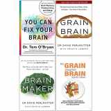 9789123854097-912385409X-You Can Fix Your Brain [Hardcover], Grain Brain, Brain Maker, No Grain Smarter Brain Body Diet Cookbook 4 Books Collection Set