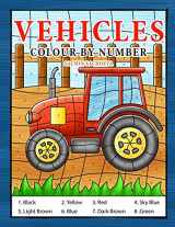 9781719031974-1719031975-Vehicles Colour By Number: Coloring Book for Kids Ages 4-8