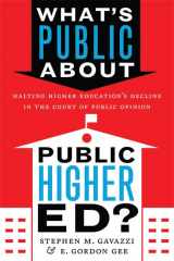 9781421442525-1421442523-What's Public about Public Higher Ed?: Halting Higher Education's Decline in the Court of Public Opinion