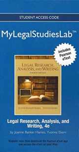 9780133029260-0133029263-NEW MyLegalStudiesLab Virtual Law Office Experience with Pearson eText -- Access Card -- for Legal Research, Analysis, and Writing